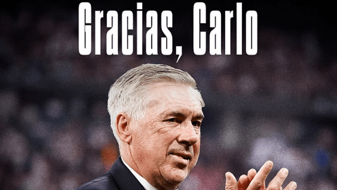 Real Madrid anuncia saída de Ancelotti 11 dias após a CBF: “Gracias, Carlo”